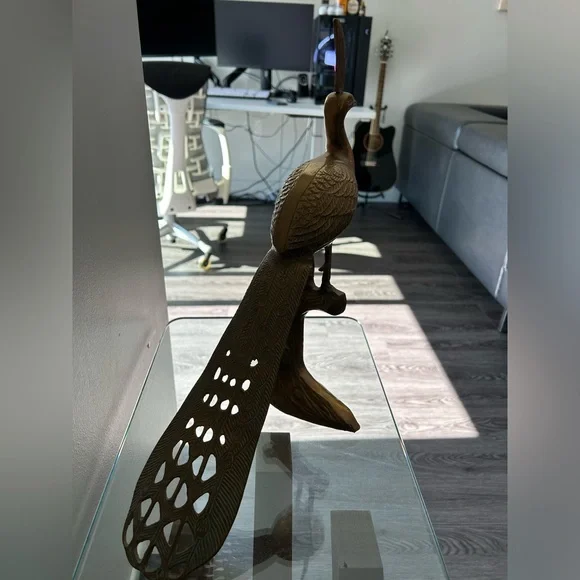 Full Bronze Egyptian Peacock Home Decor - Picture 3 of 3